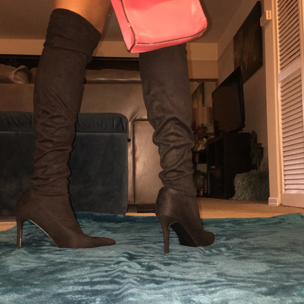 Knee high black boots